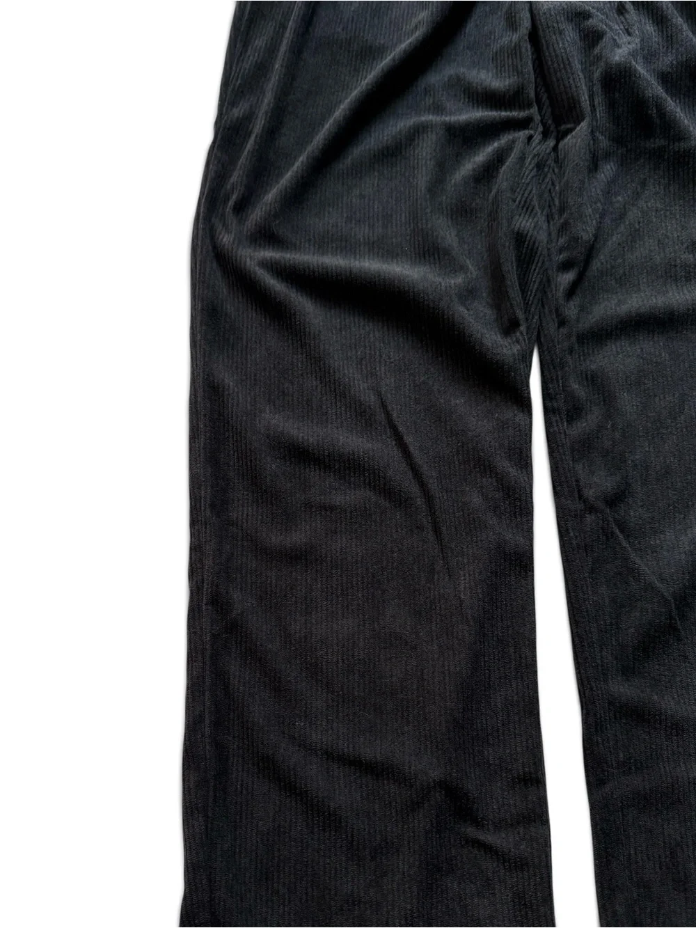Halara Black Zipper Pocket Corduroy Casual Pants size S Tall Small Tall NEW